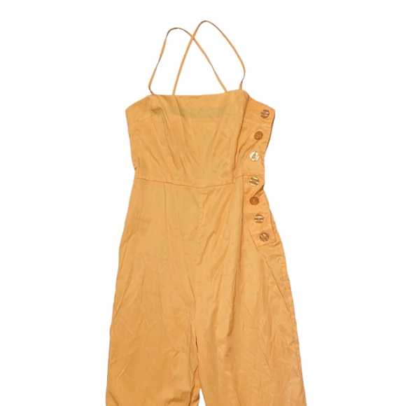 L'Academie Neon Orange Jumpsuit M - Picture 2 of 2